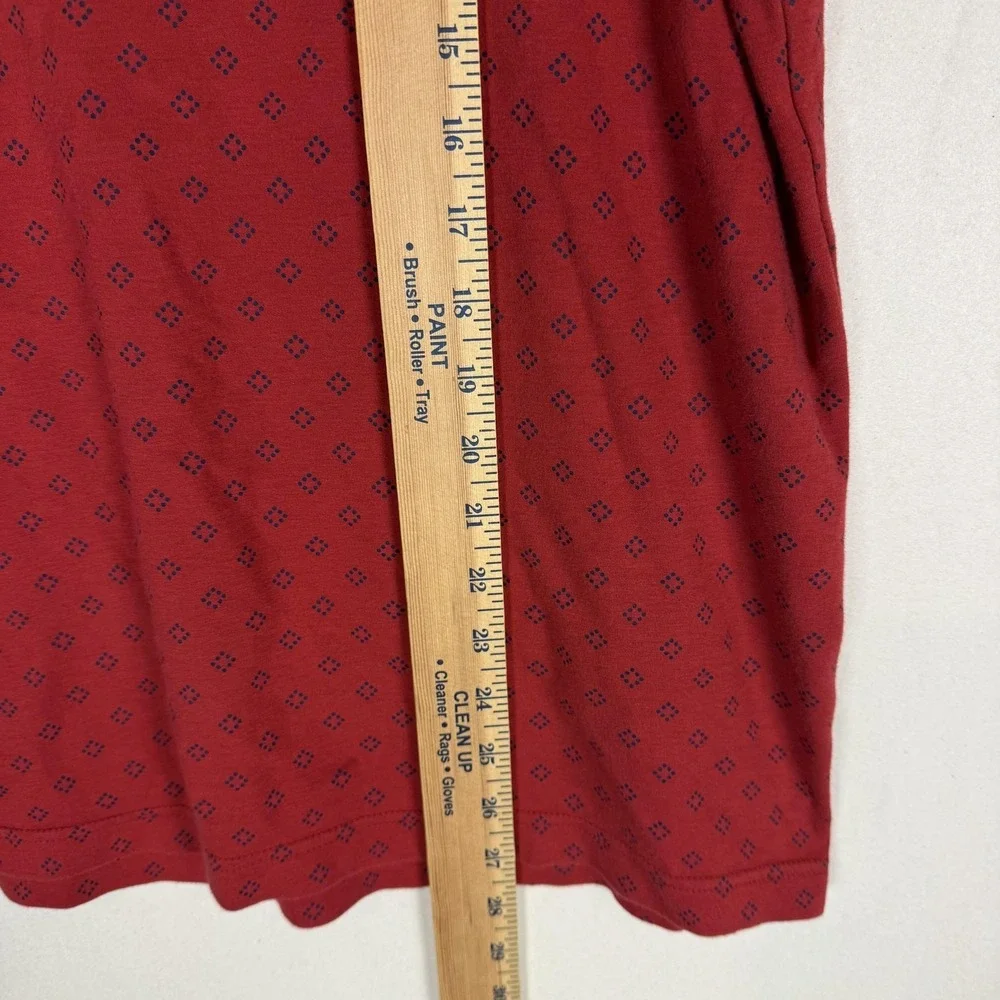 Banana Republic Polo Shirt Mens XL Red Luxury Touch Geometric Short Sleeve